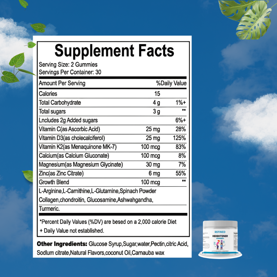 REFINED Heightener Gummies